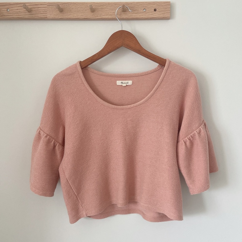 Madewell puff sleeve crop top